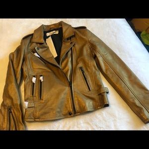 IRO Gold Leather Jacket